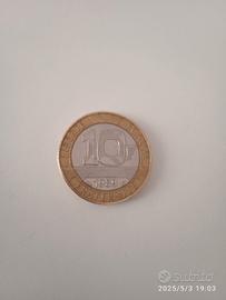 Moneta 10 franchi anno 1989 da collezione 