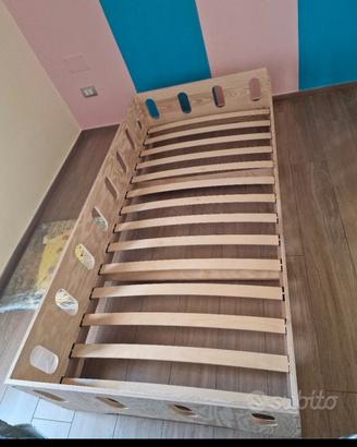 Letto singolo a terra Montessori Smartwood Tila2 