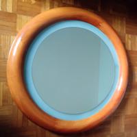 Specchio bagno, cornice legno massello