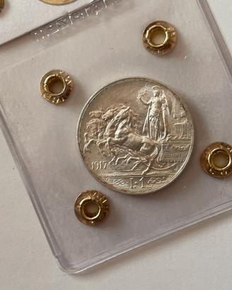 1 Lira 1917 Quadriga Briosa Argento FDC