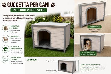 Cuccia per cane in legno
