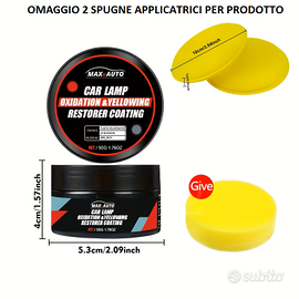 Kit Rigenera Fari Auto Moto Lucidante + 2 Spugne