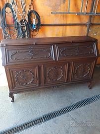 secreter in legno con cassetti interni 