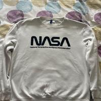 Felpa H&M NASA uomo Taglia L Bianca