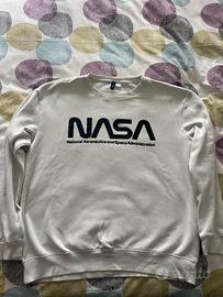 Felpa H&M NASA uomo Taglia L Bianca