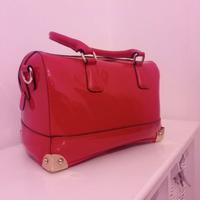 Borsa in vernice Rossa