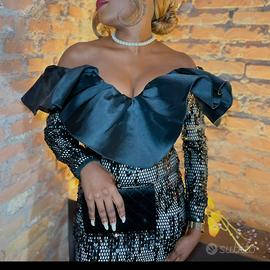 Abito Corto ASOS Luxe Nero con Paillettes