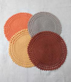 Set tovagliette sottopiatti uncinetto 