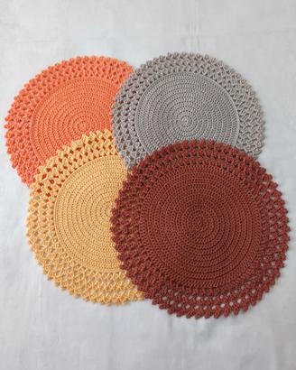 Set tovagliette sottopiatti uncinetto 