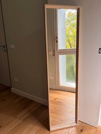 Specchio IKEA NISSEDAL 40×150 cm effetto rovere