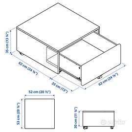 Ikea slakt contenitori con rotelle
