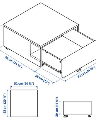 Ikea slakt contenitori con rotelle