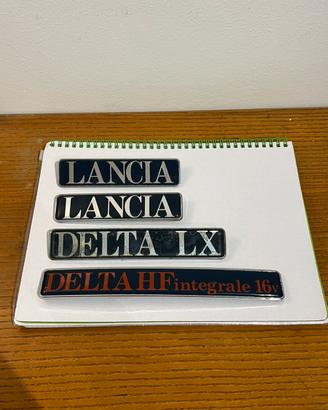 Targhette fregi scritte posteriori Lancia Delta