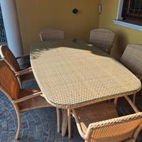 Tavolo da giardino o terrazza con 6 sedie