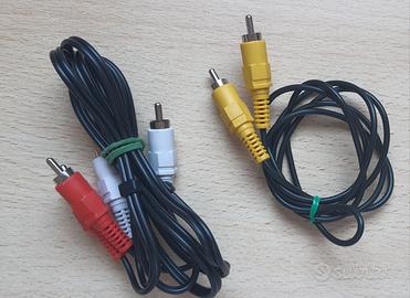 Lotto 2 cavi RCA AV audio video TV