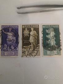 3 francobolli italiani usati del 1939