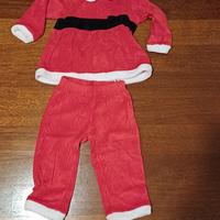 Vestito babbo natale bimba 18 mesi
