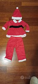 Vestito babbo natale bimba 18 mesi