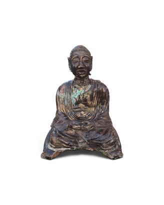 Scultura monumentale Buddah antico in terracotta