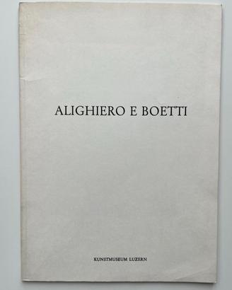 Alighiero e Boetti. Kunstmuseum Luzern, 1974