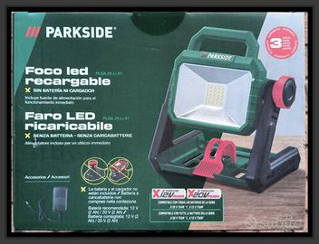 Nuovo!Lampada faro LED batteria Parkside GARANZIA