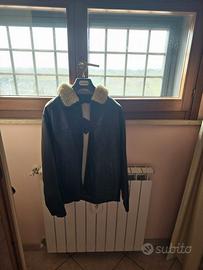 Giubbotto in vera pelle e lana 100%