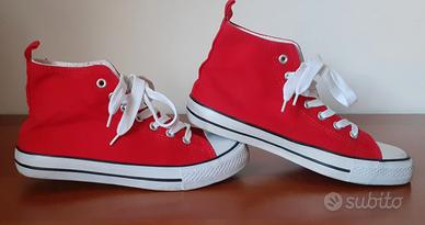Sneakers alte donna rosse