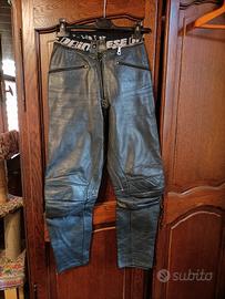 Pantaloni in pelle Dainese vintage neri taglia XS