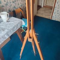 cavalletto vintage in legno per pittore