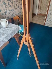 cavalletto vintage in legno per pittore