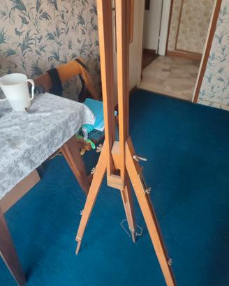 cavalletto vintage in legno per pittore