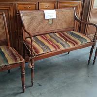 salottino in vimini vintage