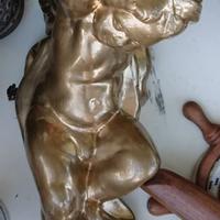 Putto reggimensola in ceramica vintage