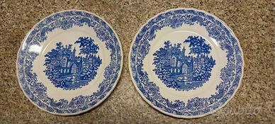 COPPIA PIATTI CERAMICA N.I.C.E. 1871 VILL. MONDOVI