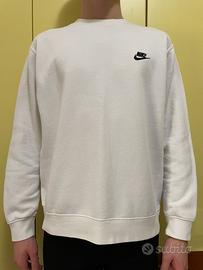 Felpa Bianca Nike Taglia M Cotone