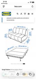 Divano letto due posti Ikea