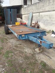 Rimrchio agricolo con pianale x trasporto macchine