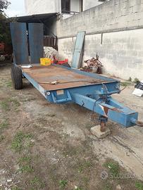 Rimrchio agricolo con pianale x trasporto macchine