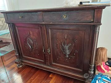 Credenza in legno 2 ante 2 cassetti