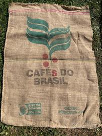 Sacchi di juta vintage anni ’60–70 caffè do brasil