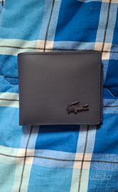 portafoglio lacoste blu, nuovo