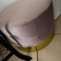 Pouf velluto rosa