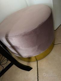 Pouf velluto rosa