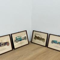 Lotto 4 stampe auto d’epoca