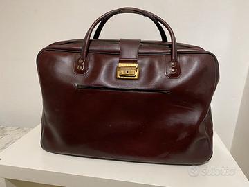 Borsa 48 ore Vintage tra il marrone ed il Bordeaux