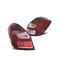 FANALI PER SKODA FABIA 07-14 LIGHT BAR ROSSO CROMA