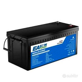 Batteria Lifepo4 24v 100Ah fotovoltaico camper 
