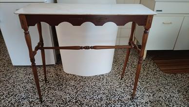 tavolo consolle vintage piano in  marmo 