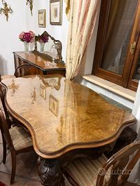 Tavolo stile antico legno massello