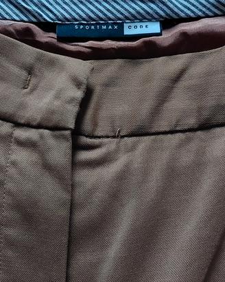 SPORTMAX pantalone MIDI tabacco